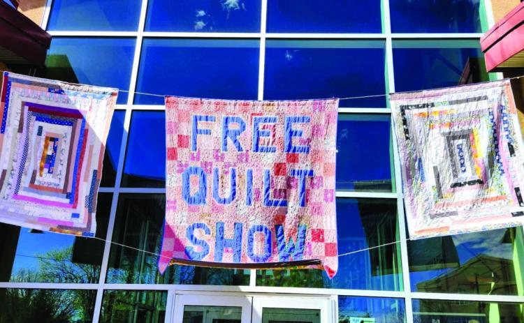 What better way to advertise a quilt show than with a quilt banner. Photo by Shirley Pigg