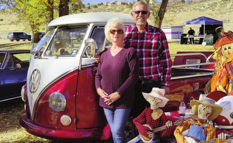 Mark and Lyn Orth with their 1962 Volkswagen “Stanley the Short Bus” took the 1st Prize Trophy at the Colorado City/Rye Lions Club Car Show held on Saturday at Greenhorn Meadows Park. Courtesy Photo