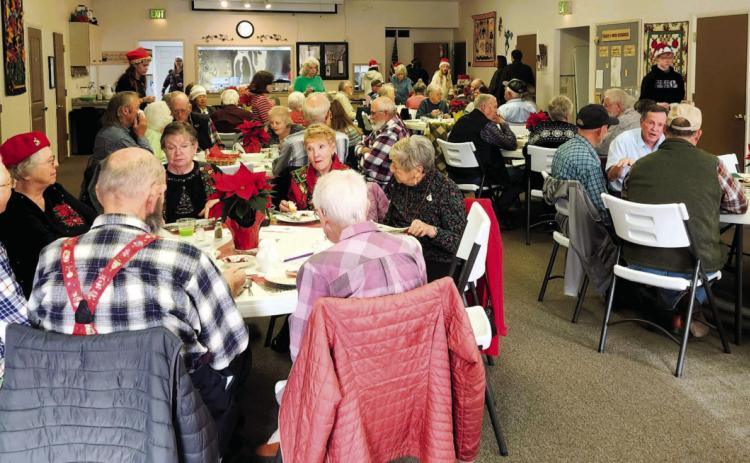 Community members packed the room at the Methodist Church for the annual Faith Circle Senior luncheon. Photo by Shirley Pigg