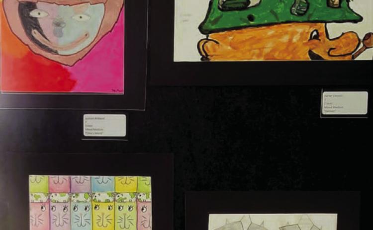Craver art student's work that was displayed at the D70 Art Show at the Rawlings Library. Photo by Shirley Pigg