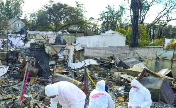 The sad remains of a home that burned in the North Creek area of Beulah. Courtesy Photo