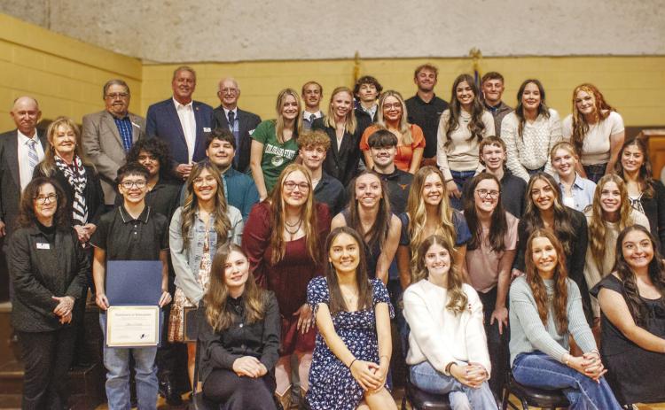 The San Isabel Electric Association Board of Directors with the 2026 Scholarship recipients. Courtesy Photo