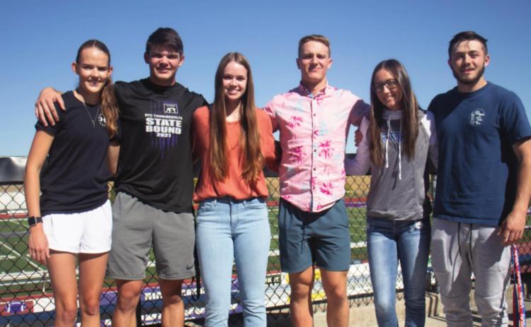 The 2021 RHS Homecoming Candidates, left to right, Sopie Adamson, Remington Peterson, Morgan Elarton, Schon Moore, Gracie Pfalmer, and Jack Scott. Don’t miss the fun on Homecoming weekend. Courtesy Photo