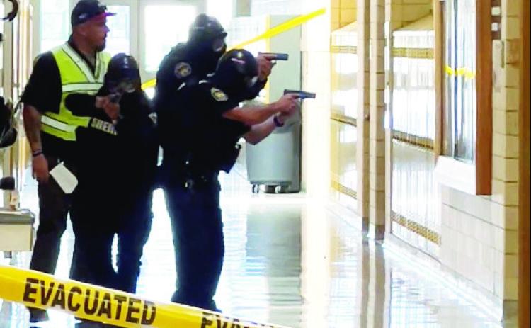Pueblo County Sheriff’s Office conducts active shooter training at area school buildings throughout the year. Courtesy Photo