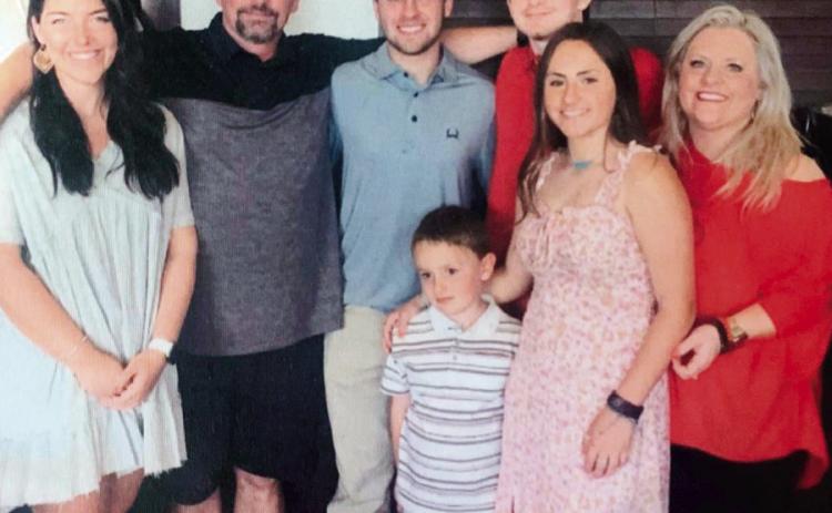 Rye High School teacher John Crowell with his family. Courtesy Photo
