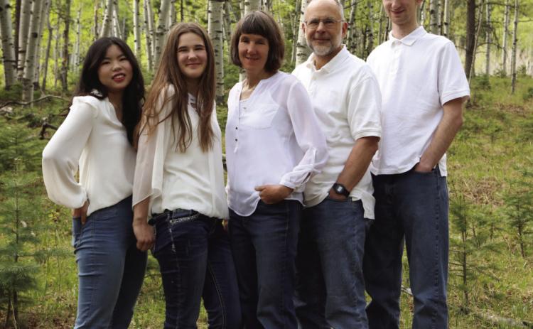 St. Aloysius Catholic Church Deacon Paul Wolyn, second from right, with his family in Rye, Colorado Courtesy Photo
