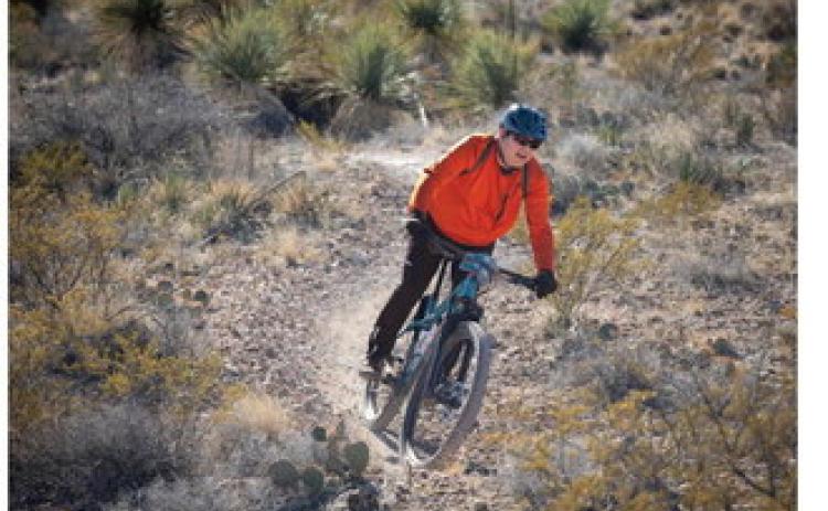 One of the things Damon Martinez, Craver Middle School Principal, does when he isn't educating your children is mountain biking. Courtesy Photo