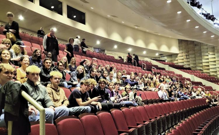 Rye High School Drama and Music students attend Les Miserables at the Denver Center for the Performing Arts. Courtsy Photo