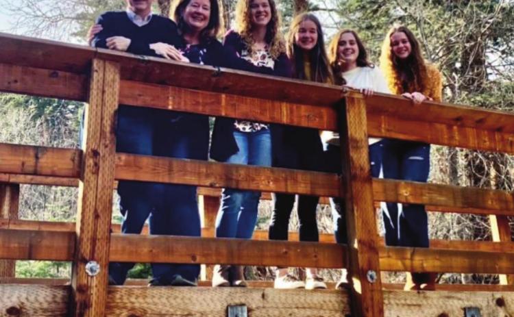 Ruth Moats, Craver Middle School teacher, with her family. Courtesy Photo