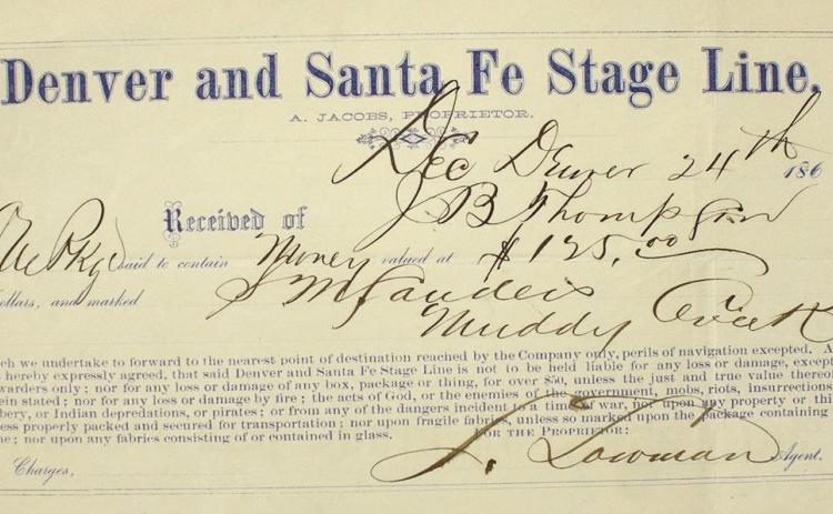 Stage Line Receipt Courtesy Photo
