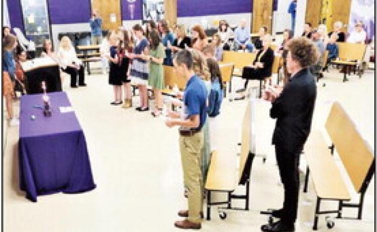 The National Honor Society inductees were honored in a ceremony held at Craver Middle School on May 22. Courtesy Photo