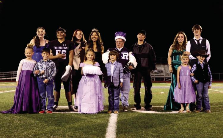 Rye High School 2024 Homecoming Court - back row, L-R: Kelsey Stribling, Jose Martinez, Kendall Himmelberg (last year's homecoming queen), Katie Prichard (Queen), Jayden Lucero (King), Mason Ford (last year's homecoming king), Desiree Ruiz, Camden Arnold. Front row, L-R: Arley Guilliams, Michael Stock, McKenna Colleti, Payson Tittel, Liberty De-Jong, Cole Dennison. Photo Courtesy of Teri Prichard