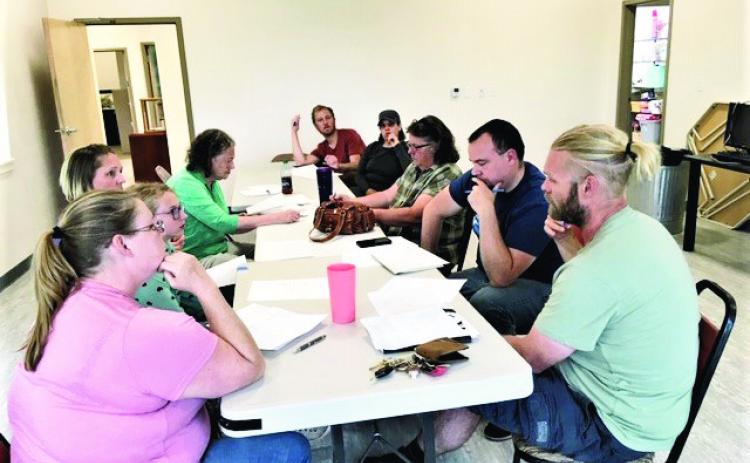 Community members discuss the possibility of a Community Kitchen at the Susan Kalman Peaks to Prairie Community Center. Courtesy Photo