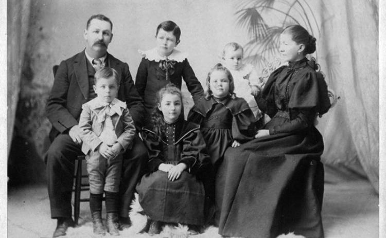 Louisa Gladiuex in the center of her family 1898 Courtesy Photo