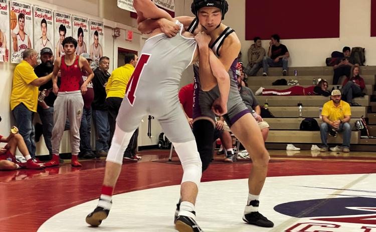 Andy Prichard placed 5th in the 113 pound weight class at the Santa Fe League Tournament held last Thursday. Courtesy Photo