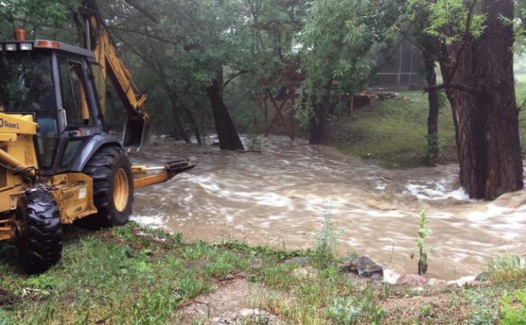 The Greenhorn Creek turned into a raging river after over six inches of rain fell in 19 hours in July of 2013. Courtesy Photo
