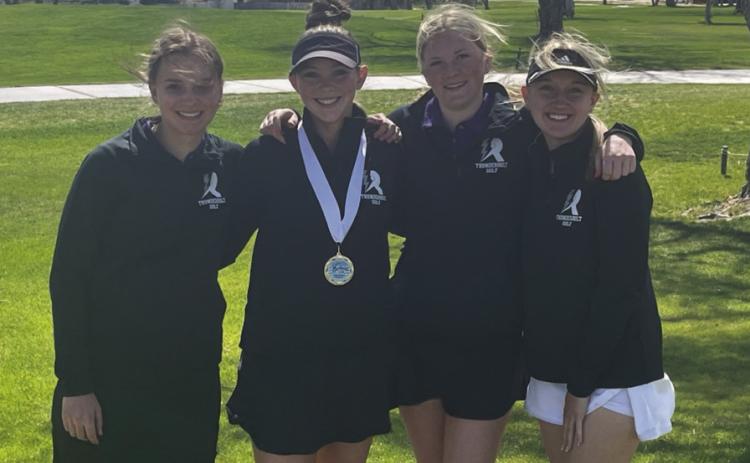 Rye High School varsity golf team (L-R)Taylor Pye, Kelsy Stribling, Olivia Donlon, Kenzie Nielson Courtesy Photo