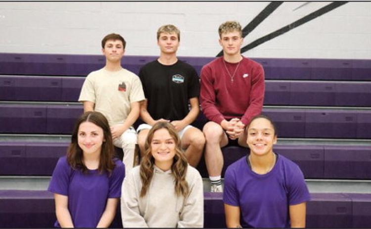 The Rye High School 2023 Homecoming Court candidates, top row (L-R): Mason Ford, Codah Graber, Dylan Hurne bottom row (L-R): Kendall Himmelberg, Brooke Panter, Jordan Holgerson Photo courtesy of Morgan Gallegos