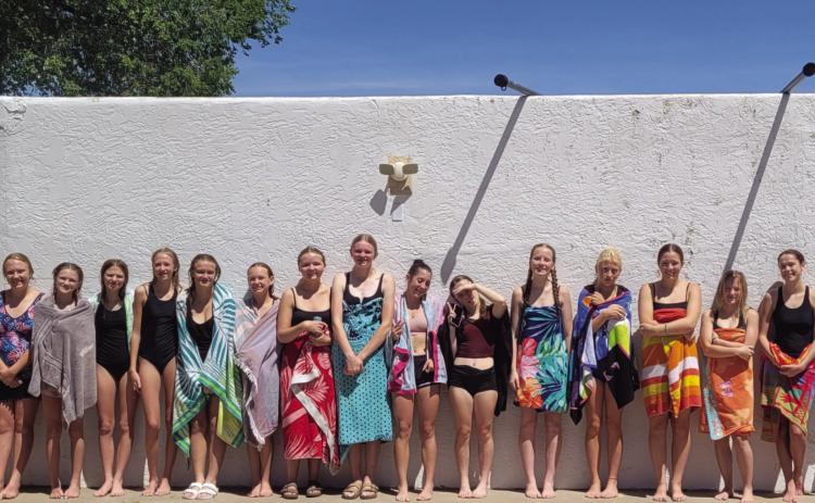 Amy Himmelberg’s crew, minus a few,after lessons at the Colorado City Swimming Pool. Courtesy Photo