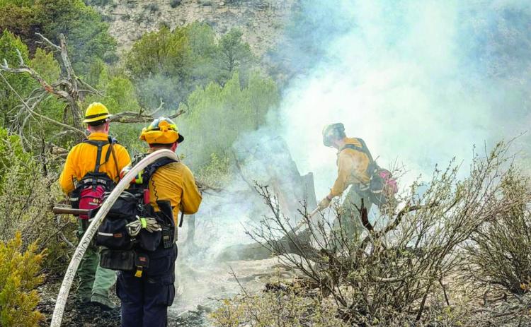 The Sikes Ranch Fire was in rough country to access and fight. Courtesy Photo