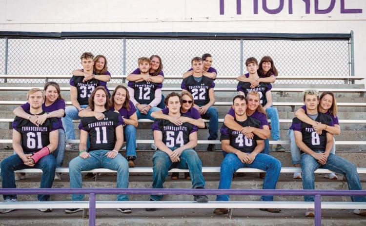 From left to right on the top row are: Dylan Hurne and his mom Angel Hurne, Samuel Adams and his mom Loni Adams, Codah Graber and his mom Courtney Graber, Brenden Gray and his mom Joanna Gray. From left to right on the bottom row are: Rylan Baker and his mom Bridget Baker, Cael Sirbu and his mom Ara Sirbu, James Scott and his grandma Frankie Scott, Derick Bak and his mom Rachelle Bak, Nolan Schauer and his mom Leah Schauer Photo by Chelsy Singleton