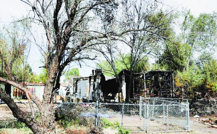 Home on Blue Spruce Drive in Colorado City destroyed by fire . Courtesy Photo