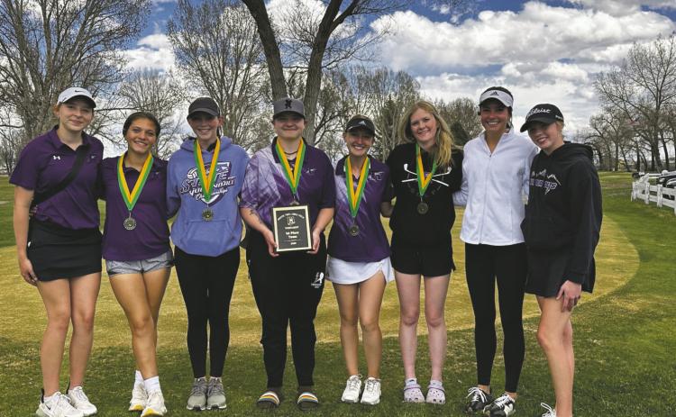 Rye High School Girls Golf Team - L-R - Lauren Miller, Gloriana Ruiz, Kelsy Stribling, Emma Garcia, Kenzie Nielson, Olivia Donlon, Hannah Davis, Adiena Jarbo Courtesy Photo