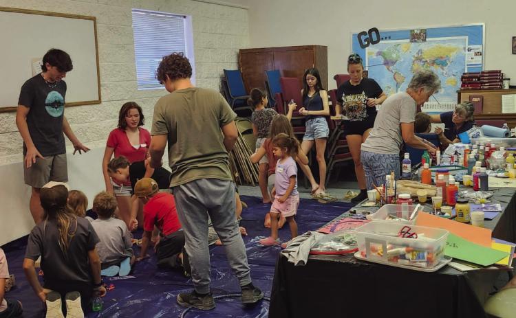 The arts and crafts and face painting were a huge hit at the Valley Community Church Play Day. Photo by Shirley Pigg