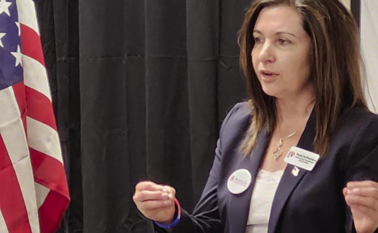 Pueblo County Commissioner Candidate Paula McPheeters met the public on Sunday at a Colorado City forum with Commissioners Zach Swearingen and Eppie Griego, State Representative District 46 Candidate Kim Swearingen, and Pueblo County District Attorney Candidate Kala Beauvais Photo by Shirley Pigg