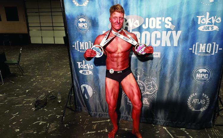 Caleb Hurne won a Gold and Silver medal in his first ever Nationa Physique Committee body building event. Courtesy Photo