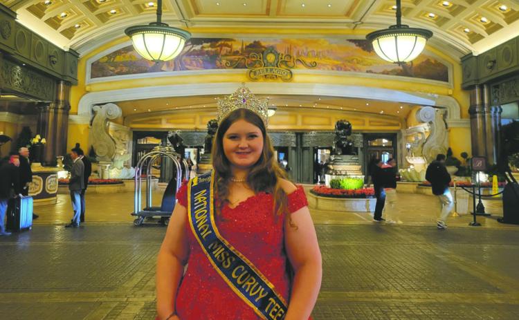 Bri Carter in her first pageant, the National Miss Curvy Teen competition. Courtesy Photo