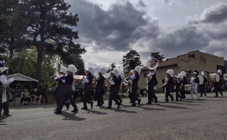 The newly revived RHS marching band led the Homecoming Parade on Friday afternoon. Courtesy Photo
