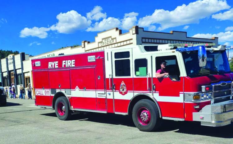Rye Fire Protection District led the 2026 Rye Homecoming Parade. Photo by Shirley Pigg