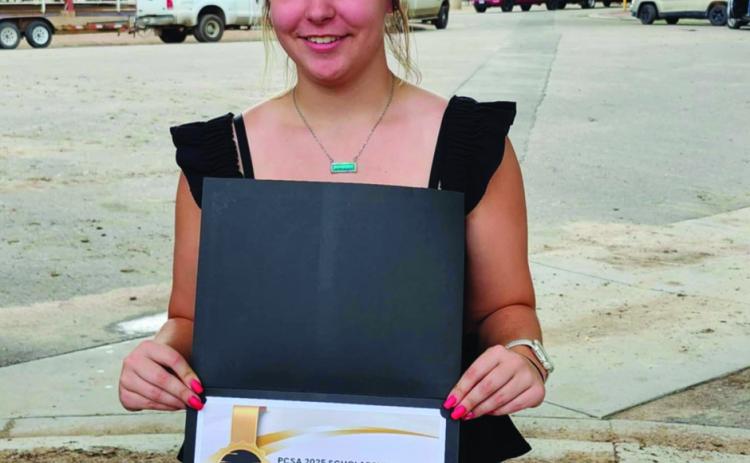 Lacie Laca is the well deserving recipient of the 2025 PCSA Dickerson Memorial Scholarship Photo by Shirley Pigg
