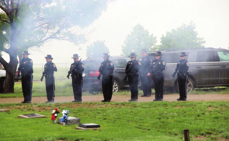 2021 Year in Review, Best Photograph, by Terry Kraus on a rainy day in May Memorial Service at the Colorado City Cemetery. Photo by Terry Kraus
