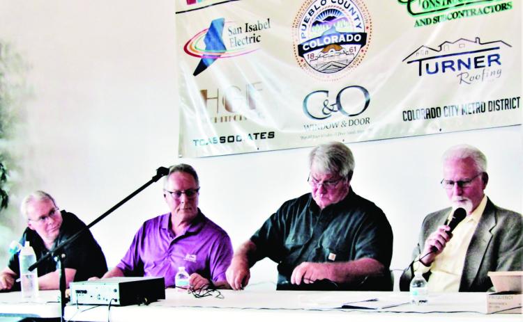 CCMD Board of Directors Candidates speak to Colorado City citizens at an open forum held in the Susan Kalman Peaks to Prairie Community Center. Photo by Shirley Pigg