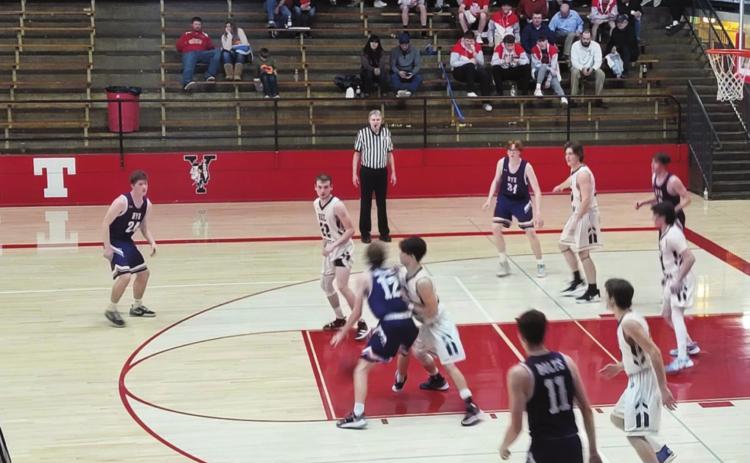The Rye High School boys basketball team ended their season at the Regional tournament held in Yuma. Rye lead Vale Christian early but dropped the game 72-53. Rye ended the season with a 15-8 record. Courtesy Photo