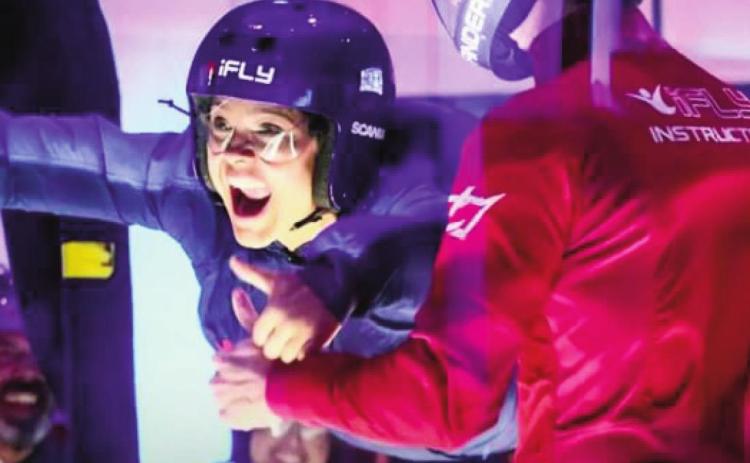 Craver Middle School student flying in the windtunnel at the Ifly Indoor Skydiving fieldtrip organized by science teacher George Pigg. Courtesy Photo