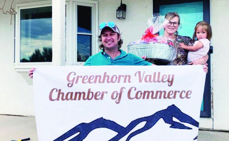 Greenhorn Valley Chamber of Commerce Vice-President David Chucka makes the latest delivery of one of the Chamber's Welcome Baskets to new Greenhorn Valley residents. Courtesy Photo