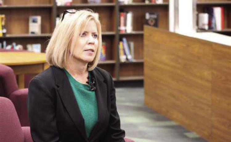 Superintendent Rhonda Rein discusses D70's needs for mill levy override Courtesy Photo