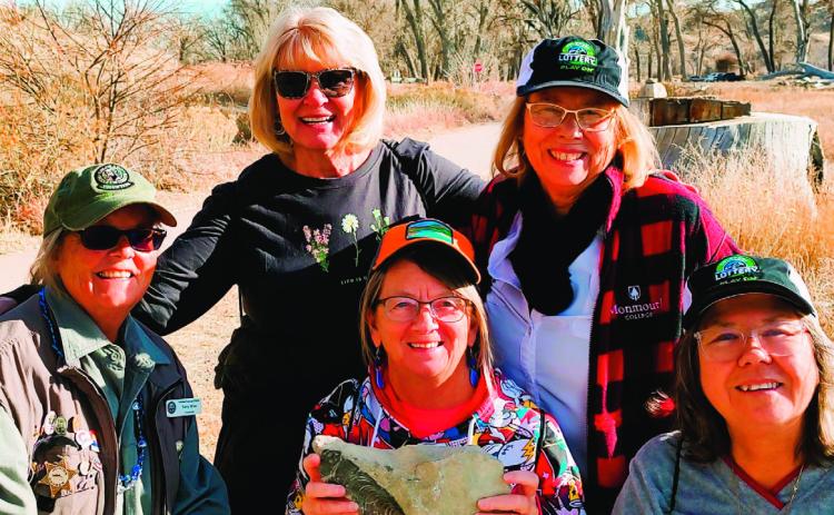 Local First Day and Modern Senior Hikers -top row, L-R, Deb Campbell and Fran Holliday. Second row, L-R, Terry Wise, CPW Volunteer; DeDe Downs, Organizer for The Modern Senior Hikers (out of the Greenhorn Valley); and Karoleen Weber. Courtesy Photo
