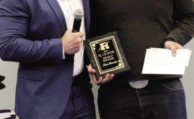 Matt Addington (L) at last year’s RHS Hall of Fame Banquet. Courtesy Photo