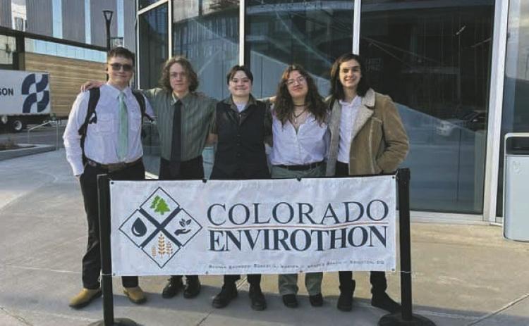 The RHS Envirothon team all shined up in professional attire to do their presentation at the Envirothon held at CSU Spur in Denver Courtesy Photo