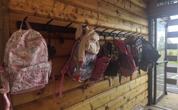 The Greenhorn Valley Baptist Church coat racks are filled with backpacks from children taking advantage of their after school enrichment programs Courtesy Photo