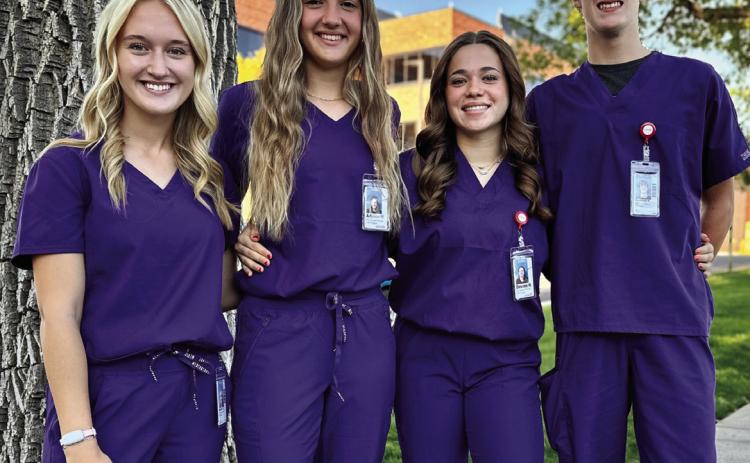 Kenzie Nielson, Adyson Mittlestadt, Desiree Ruiz, Kameron Arnold (LR) enter STEP at UCHealth Parkview. Photo courtesy of UCHealth