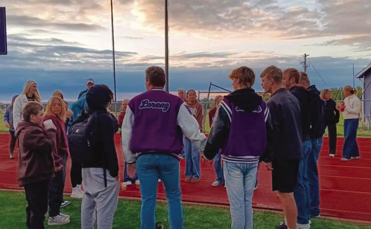 Prayer circles included participants of all ages, faiths, and cultures at the Rye High School Fellowship of Christian Athletes event last Wednesday Photo by Shirley Pigg