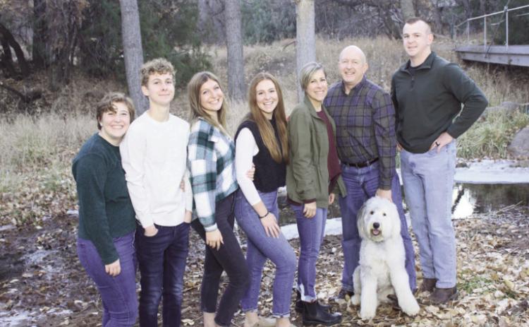 The Maroney family, (L-R) Lauren, David, Audrey, Rachel, Anne, Kevin and Nicholas. Courtesy Photo